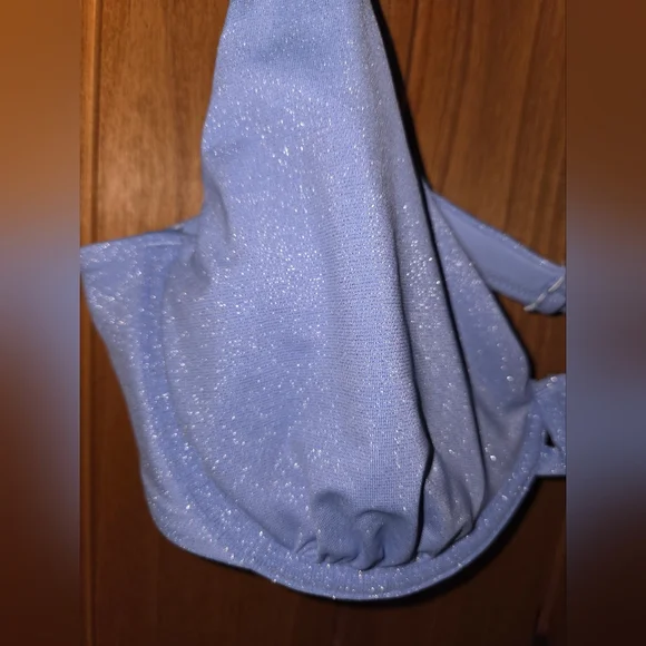 Abercrombie & Fitch Light Blue Shimmer Bikini Set - Picture 3 of 8